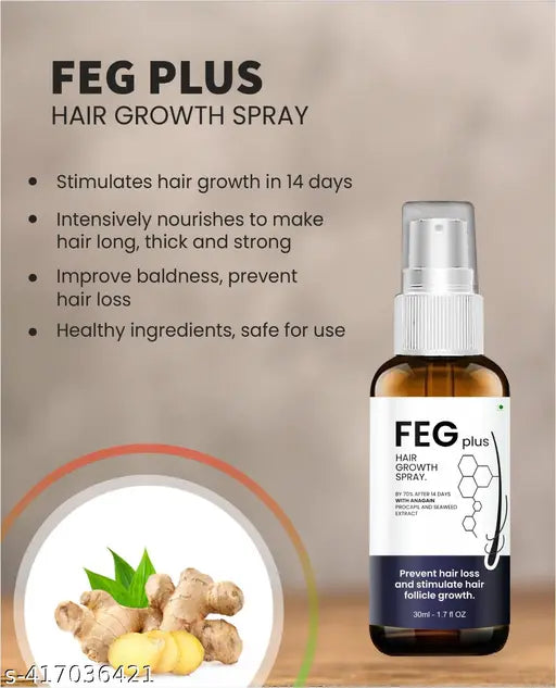 FEG plus Hair Growth Spray - 100% Original For Men & Women