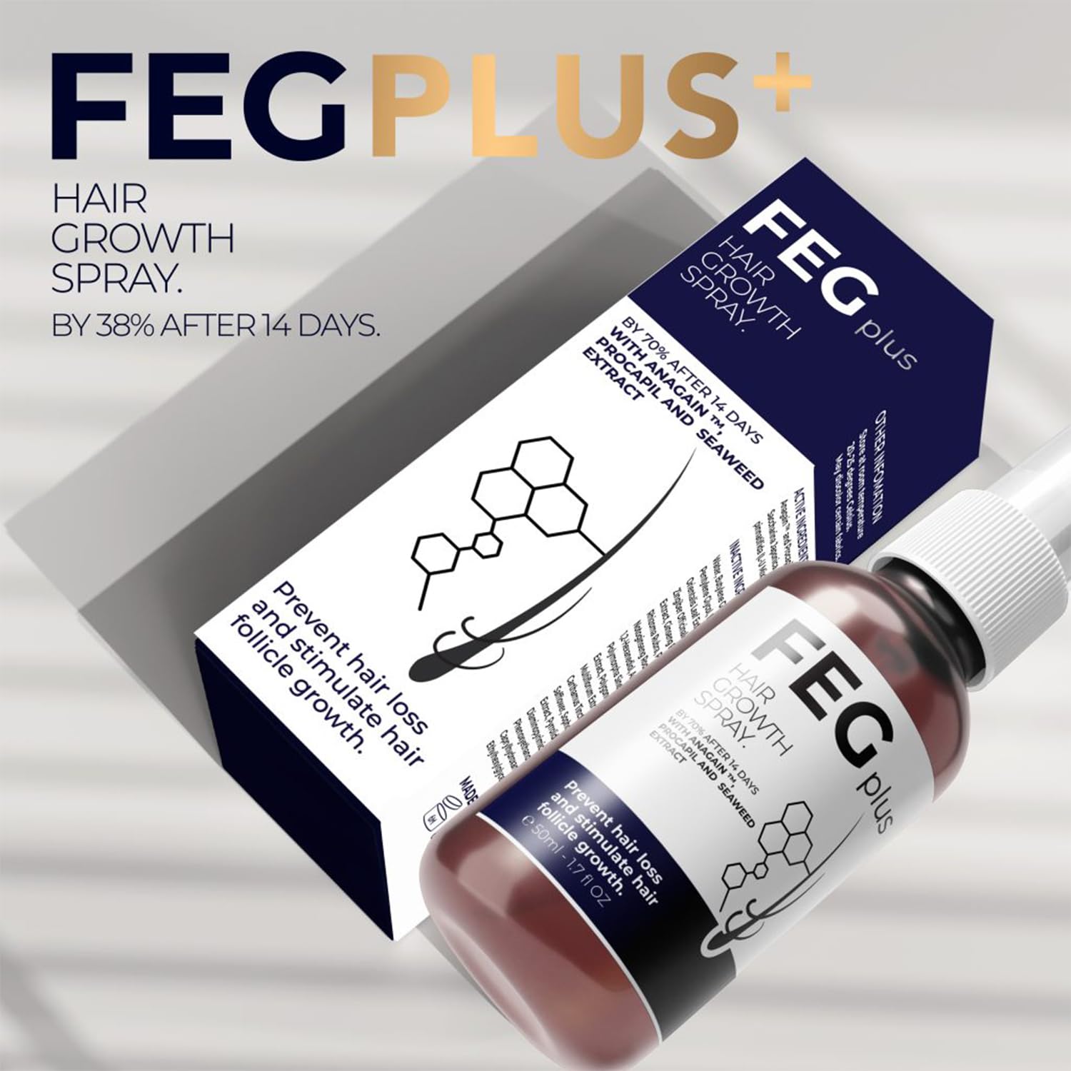 FEG plus Hair Growth Spray - 100% Original For Men & Women